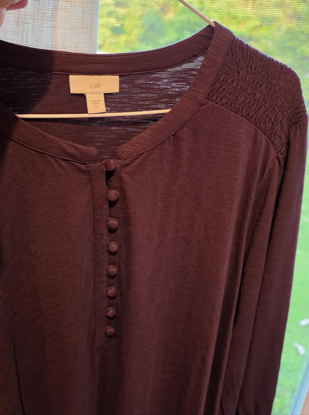 J. Jill Long Sleeve Midi Dress in Plum